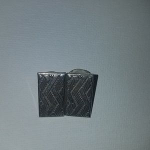Handcrafted sterling silver post earrings tribal